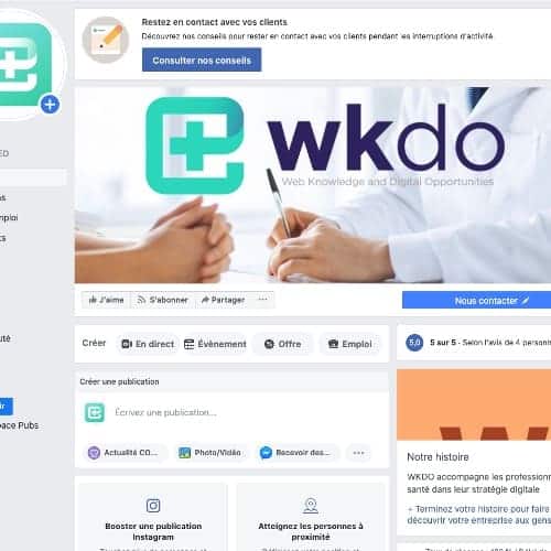 page facebook entreprise