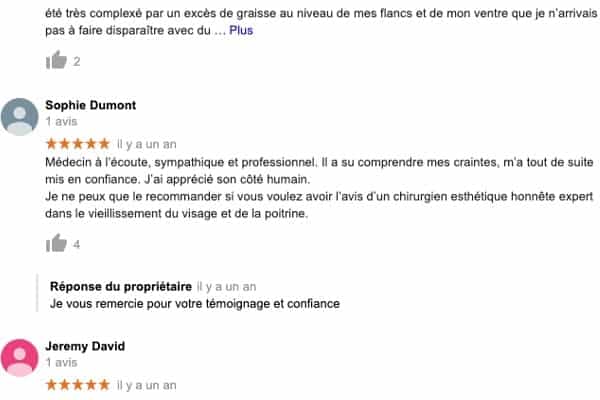 reponse patient google my business